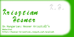 krisztian hesner business card